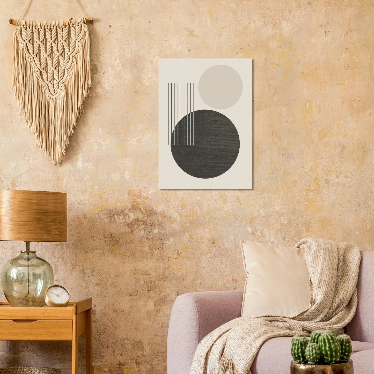 Minimalist Abstract Geometric Poster – Earthy Tones & Timeless Design for Your Space