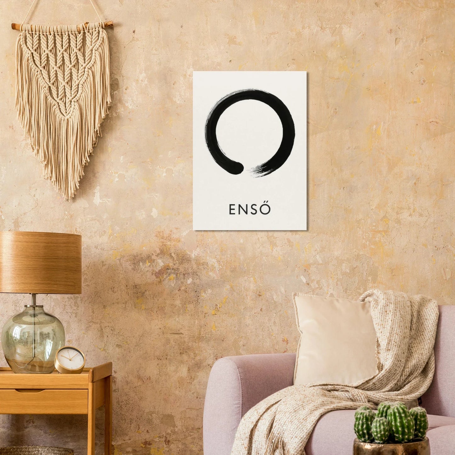Zen Enso Brushstroke Poster - Minimalist Nordic Wall Art Print in Various Sizes