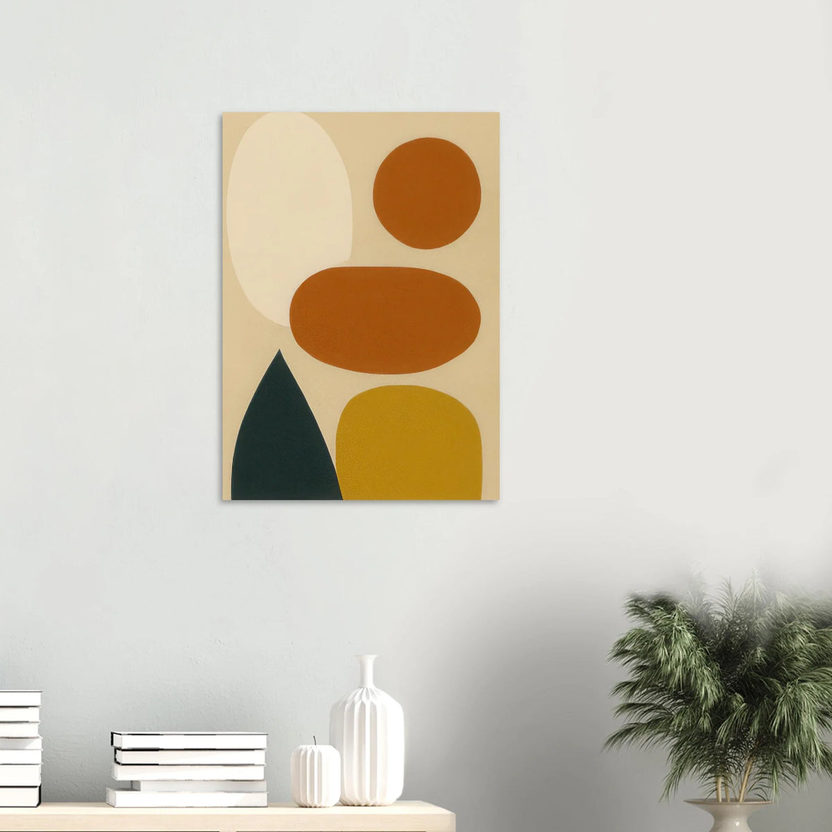 Abstrakt / Minimalistisk Poster i Rustika Jordtoner – Modern Konst för Ditt Hem
