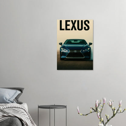 Lexus RC Performance Poster - Blå Sportbil Konsttryck