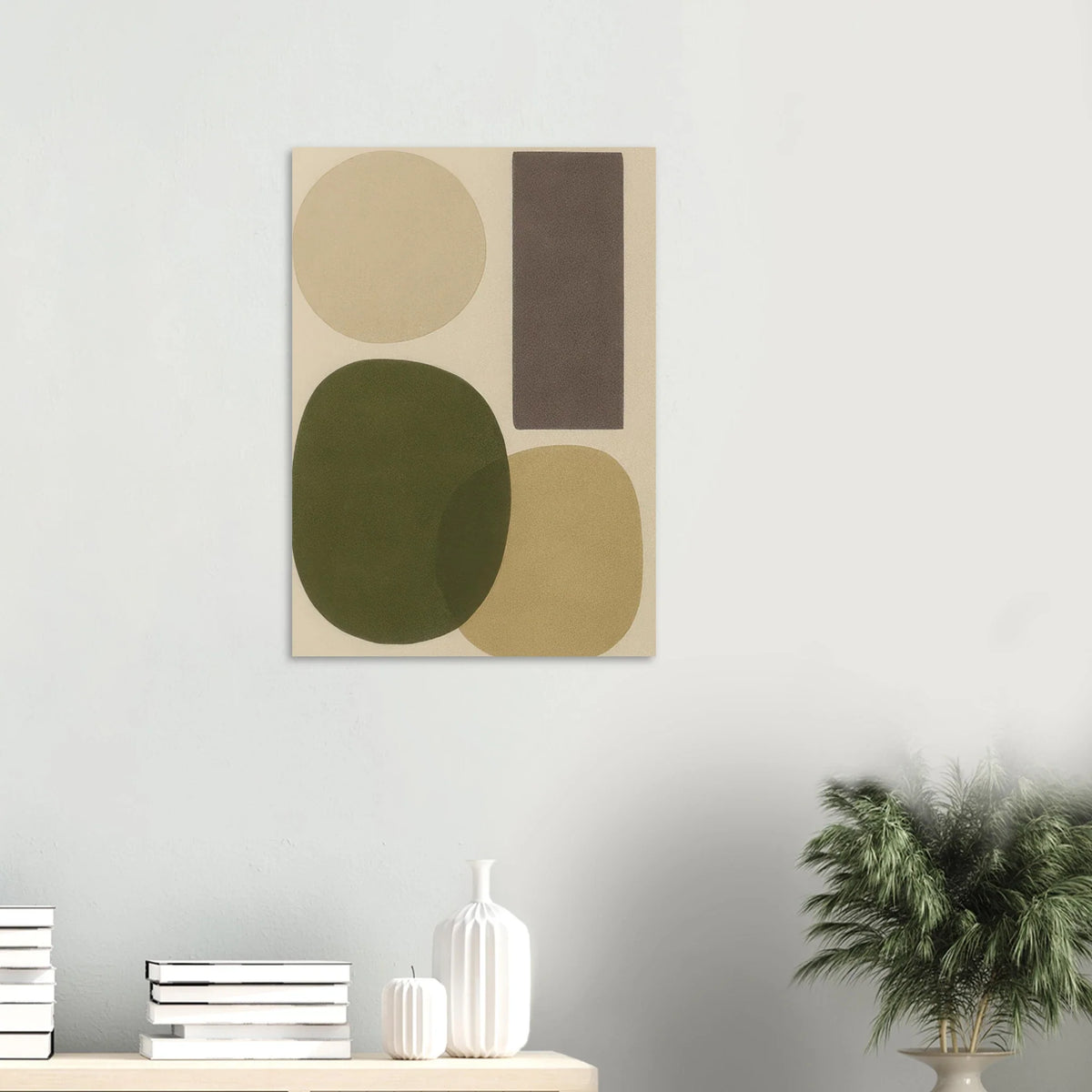 Abstrakt Minimalistisk Jordnära Geometrisk Affisch