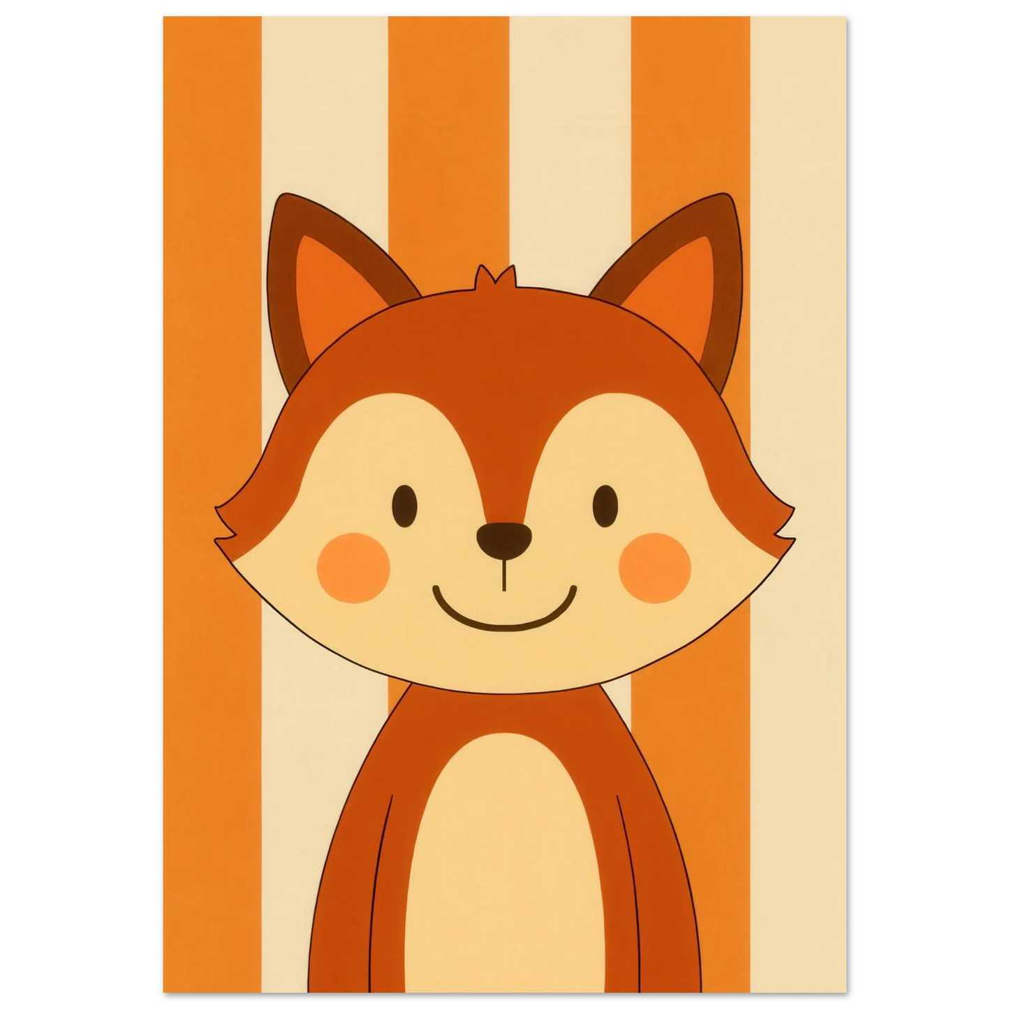 Foxy Friend Art Print – Playful Forest Charm for Your Little One's Room