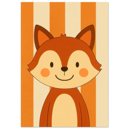 Foxy Friend Art Print – Playful Forest Charm for Your Little One's Room