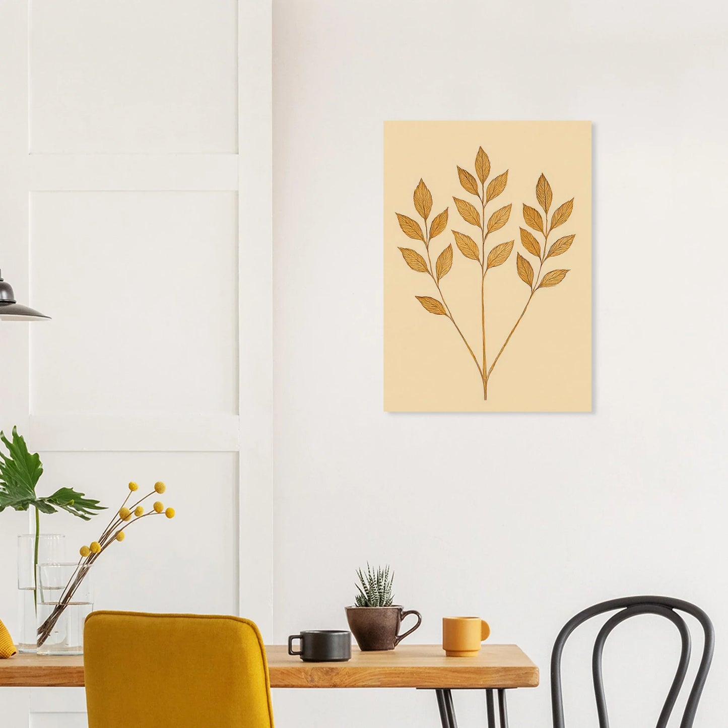 Frukter – Golden Botanical Print for a Touch of Nature's Elegance