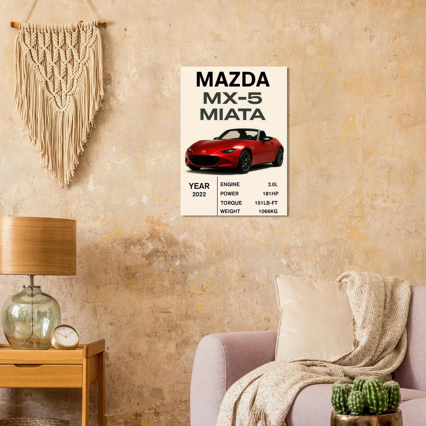Mazda MX-5 Miata Sportbil Konsttryck – Ikonisk Design & Prestandadetaljer, Välj Storlek