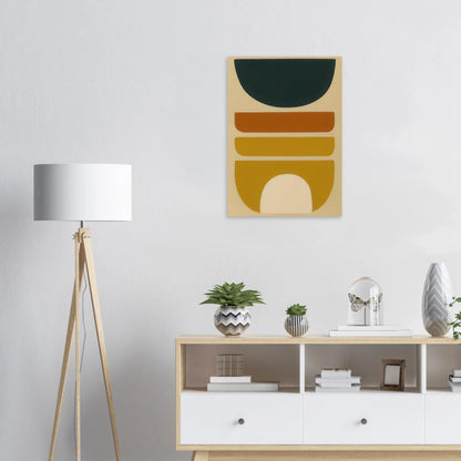 Abstrakt Minimalist Earth Tones Art Print – Modern Geometric Wall Decor for a Serene Home