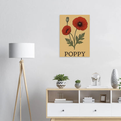 Frukter – Vintage Vallmo Botanisk Konsttryck på Premium Halvblankt Papper, i valfri storlek