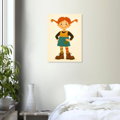 Pippi Långstrump Klassisk Poster – Livfull Konst för Barnrummet