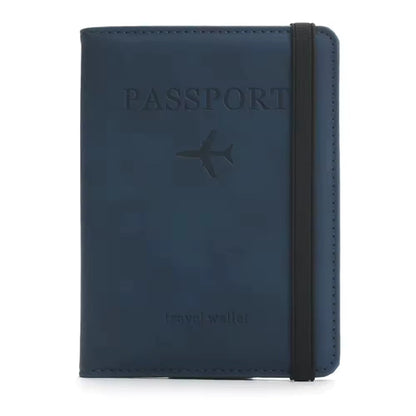 Passfodral i PU-läder, RFID-skydd, flera kortfack