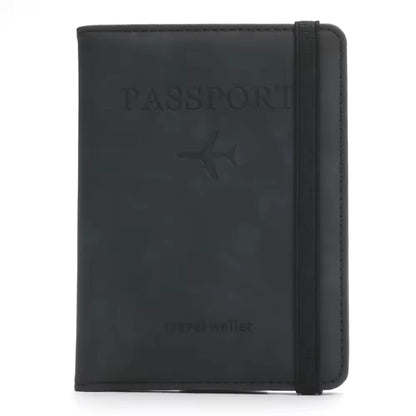 Passfodral i PU-läder, RFID-skydd, flera kortfack