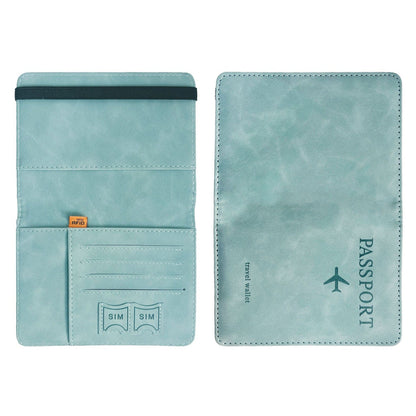 Passfodral i PU-läder, RFID-skydd, flera kortfack