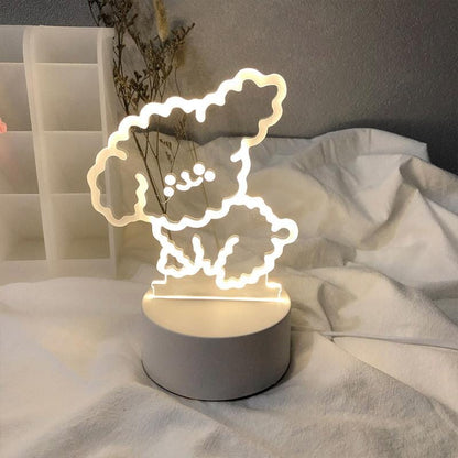 Gullig kontur-lampa