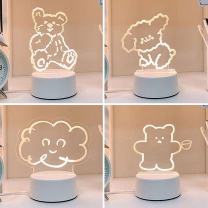 Gullig kontur-lampa