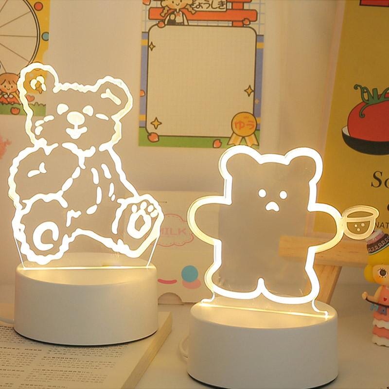 Gullig kontur-lampa