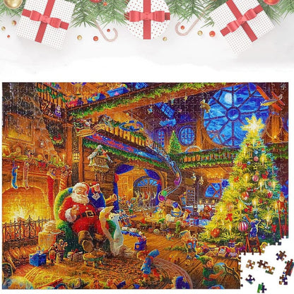 Julpussel Adventskalender – 24 Pussel i Ett Magiskt 1008-Bitars Julpussel