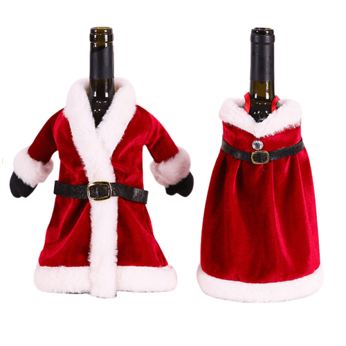 Julkläder till vinflaska