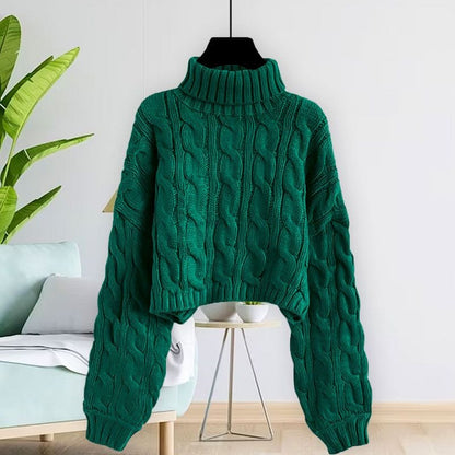 Kabelstickad turtleneck