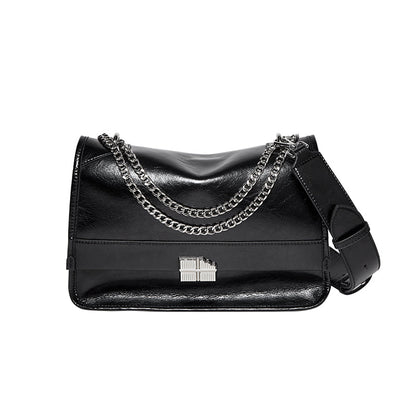 Large-Capacity Calf Leather Work Commute Bag-0