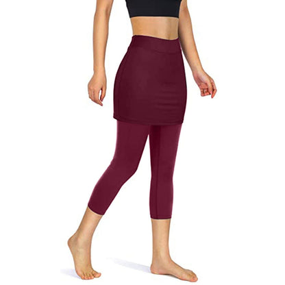 Leggings med kjol och fickor