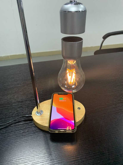 Svävande Bordslampa – LeviLamp™ Magnetisk LED-lampa med Trådlös Laddning