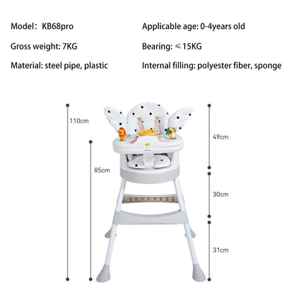 Little Angel 5-In-1 Pink Baby Activity Center High Chair-2