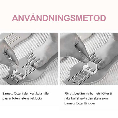 Mät barns fötter hemma