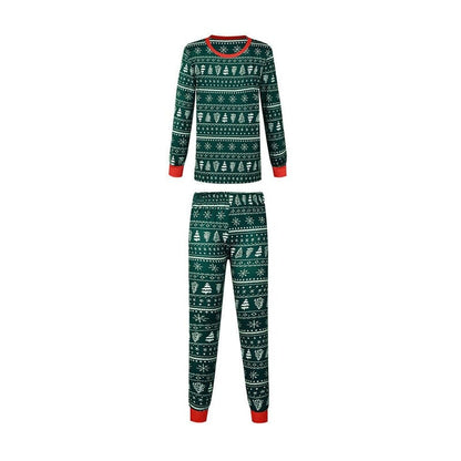 Matchande julpyjamas för hela familjen - Grönt