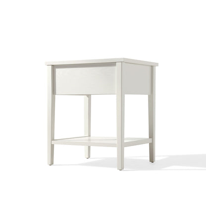 Minimalist Cream Storage Bedside Table-1