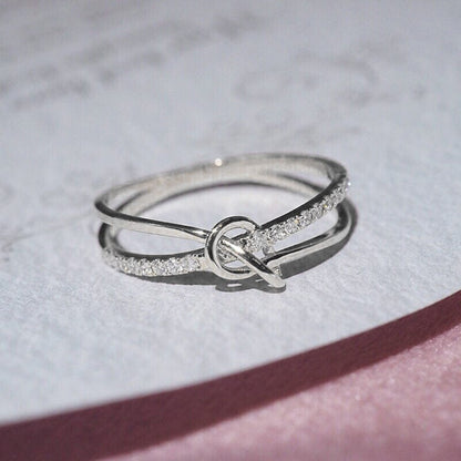 Mor & dotter Double Band Knot Ring