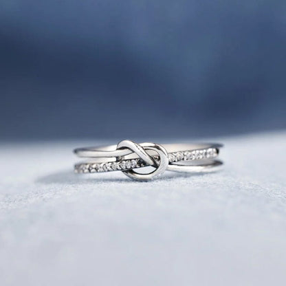 Mor & dotter Double Band Knot Ring