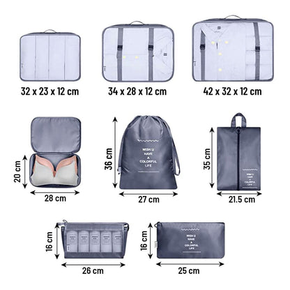 Organiseringsbags för resväska