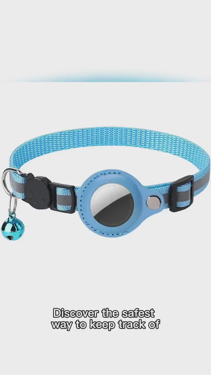 Reflective Cat Collar with Apple AirTag Holder