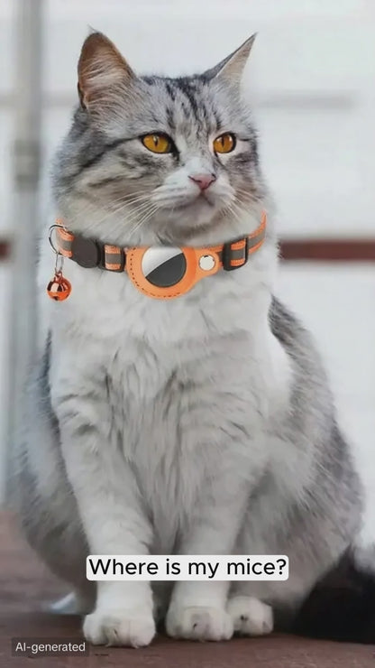 Reflective Cat Collar with Apple AirTag Holder