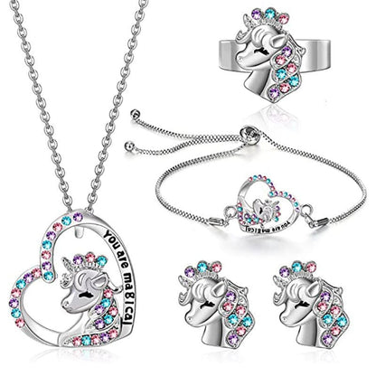 Prinsessmycken (Halsband, Armband, Örhänge, Ring)