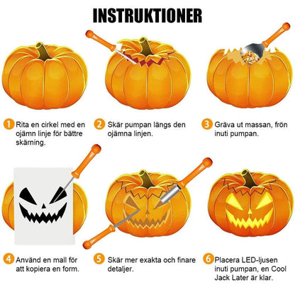 Pumpa Carving Kit i rostfritt stål