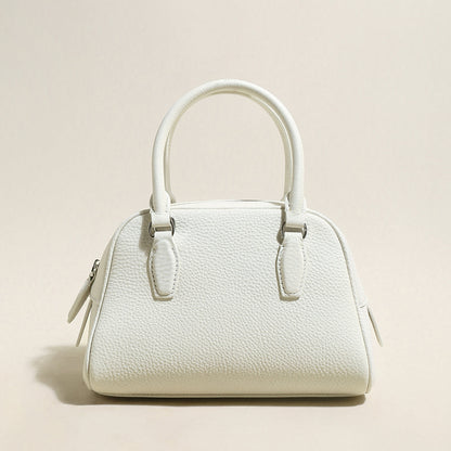 Simple Leather Bowling Bag-5