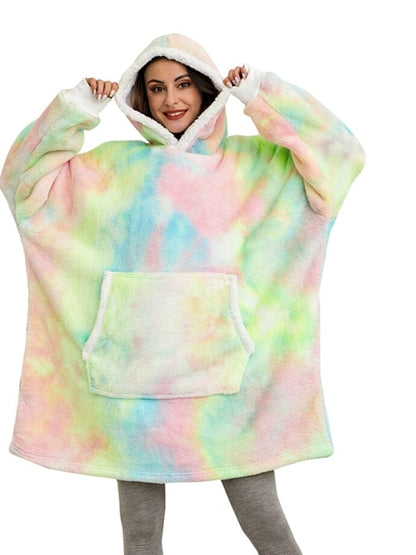 Snugglie - Oversized Filt Hoodie - För Mysiga och Värmande Stunder!