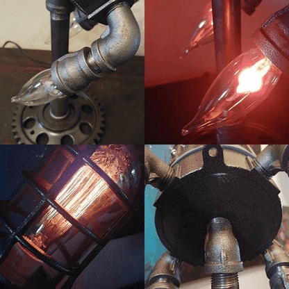 Steampunk raketlampa