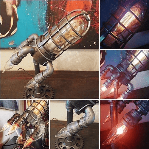 Steampunk raketlampa
