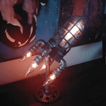 Steampunk raketlampa