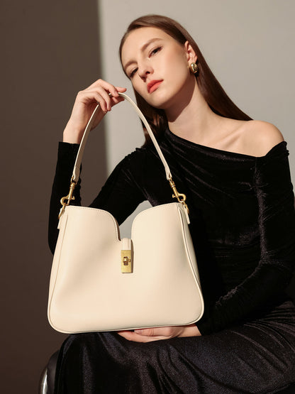 Stylish Scallop Leather Tote Bag-5