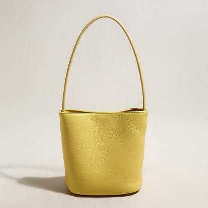 Thin Strap Waterproof Leather Bucket Bag-6