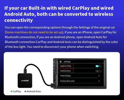 Trådlös Apple CarPlay & Android Auto Adapter