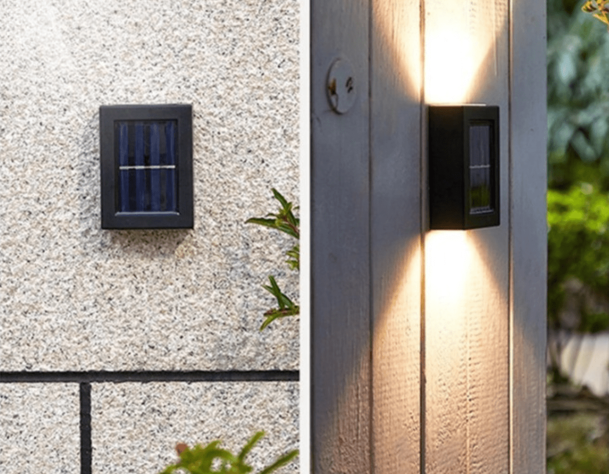 Trådlösa LED solcellsvägglampor Deluxe