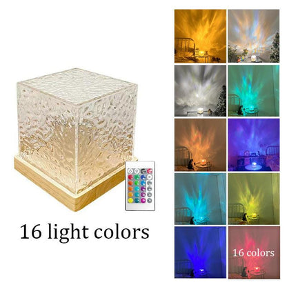 Kristallbordslampa med 16 RGB-färger – Skapa Magisk Stämning